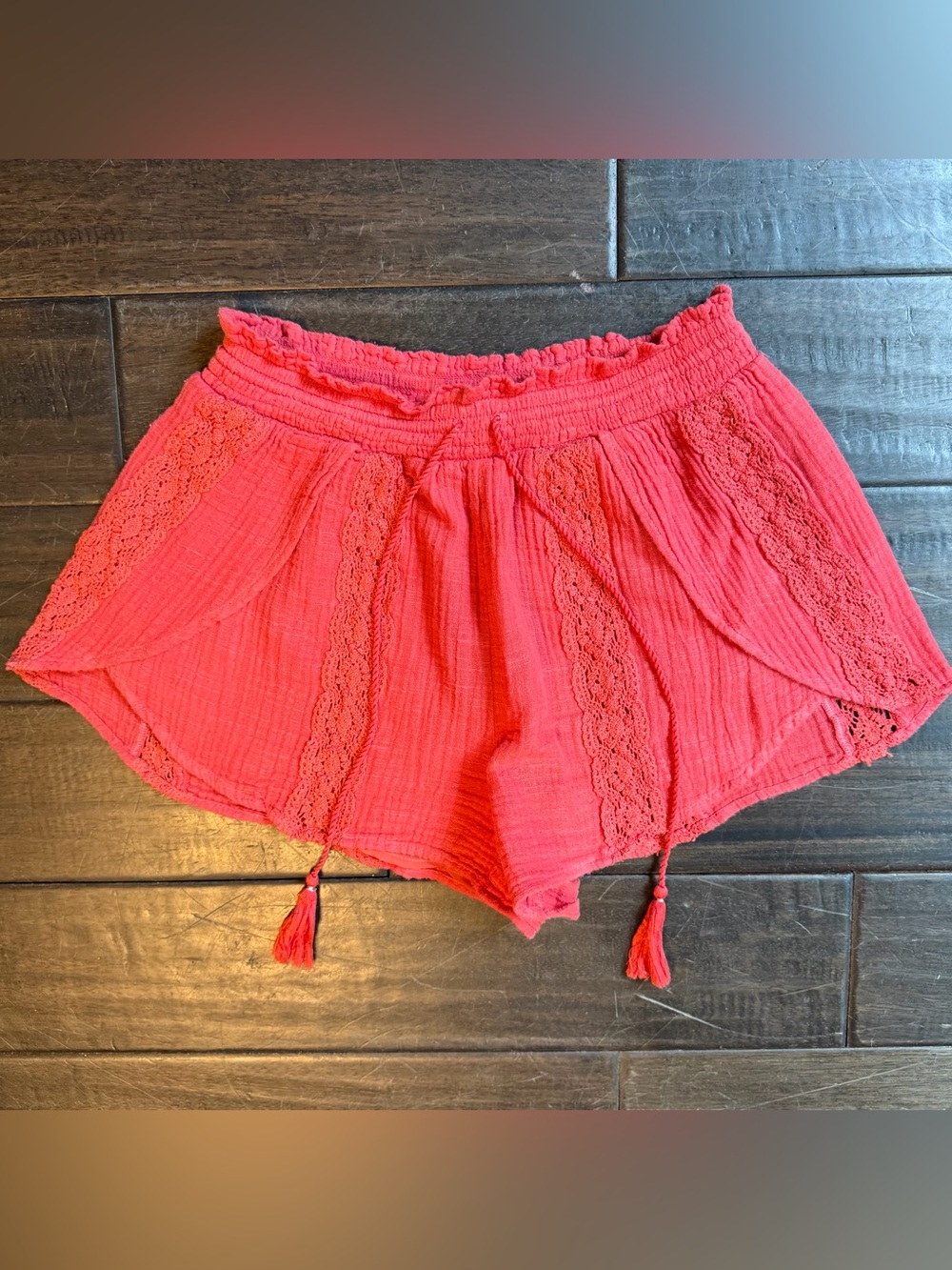 American Eagle Women’s Lace Crochet-Trim Boho Shorts Size XS